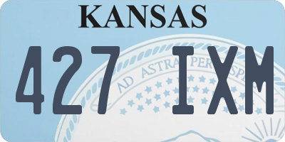 KS license plate 427IXM