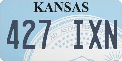 KS license plate 427IXN