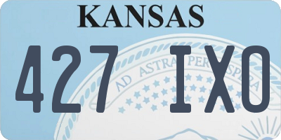 KS license plate 427IXO