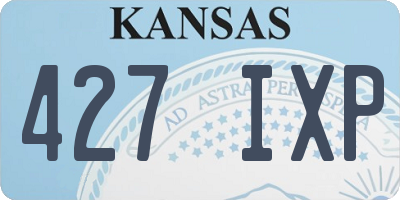 KS license plate 427IXP