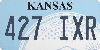 KS license plate 427IXR
