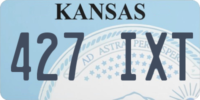 KS license plate 427IXT