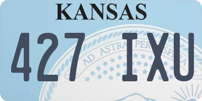 KS license plate 427IXU