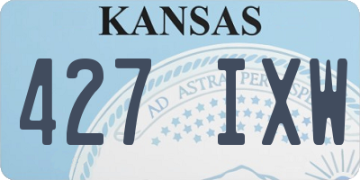 KS license plate 427IXW