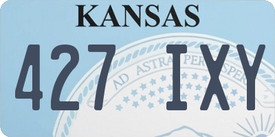 KS license plate 427IXY