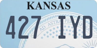KS license plate 427IYD