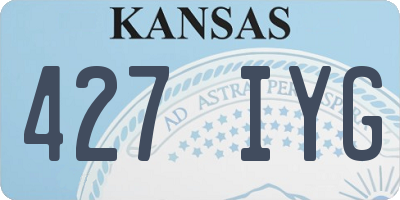 KS license plate 427IYG