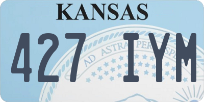 KS license plate 427IYM