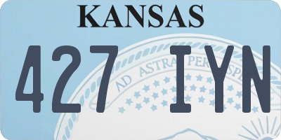 KS license plate 427IYN