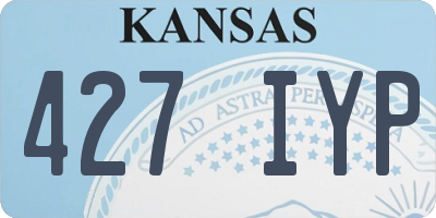 KS license plate 427IYP