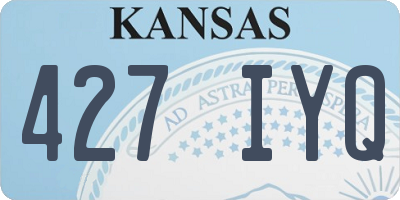 KS license plate 427IYQ