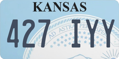 KS license plate 427IYY