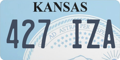 KS license plate 427IZA