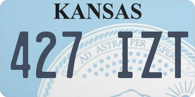 KS license plate 427IZT