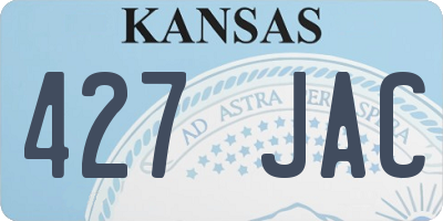 KS license plate 427JAC