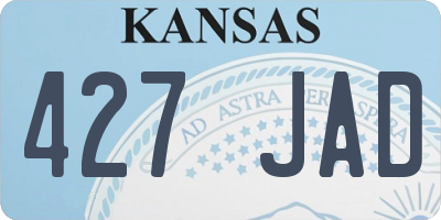 KS license plate 427JAD