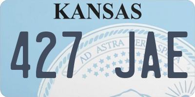 KS license plate 427JAE