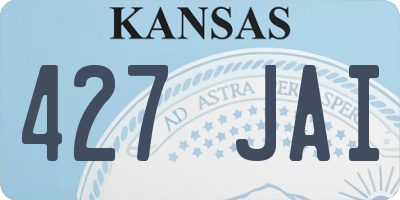 KS license plate 427JAI