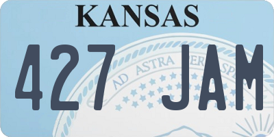 KS license plate 427JAM