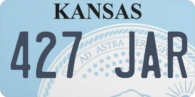 KS license plate 427JAR