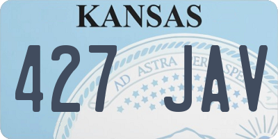 KS license plate 427JAV