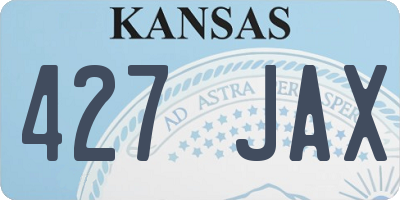 KS license plate 427JAX