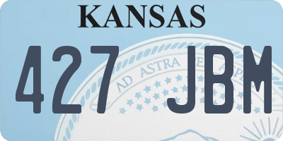 KS license plate 427JBM