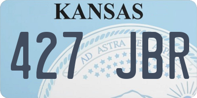 KS license plate 427JBR