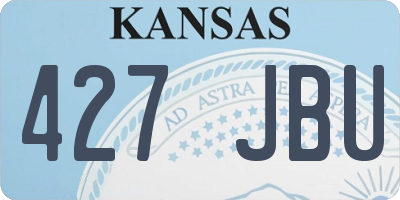 KS license plate 427JBU