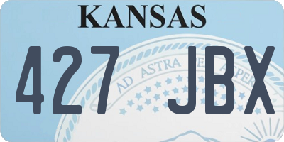 KS license plate 427JBX