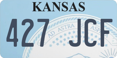 KS license plate 427JCF