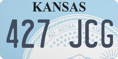 KS license plate 427JCG