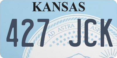 KS license plate 427JCK
