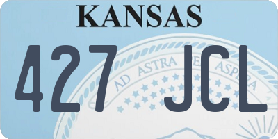KS license plate 427JCL