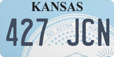 KS license plate 427JCN