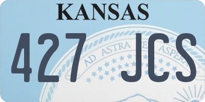 KS license plate 427JCS