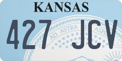 KS license plate 427JCV
