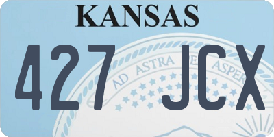 KS license plate 427JCX