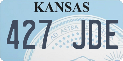 KS license plate 427JDE