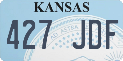 KS license plate 427JDF