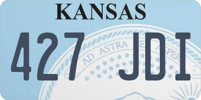 KS license plate 427JDI