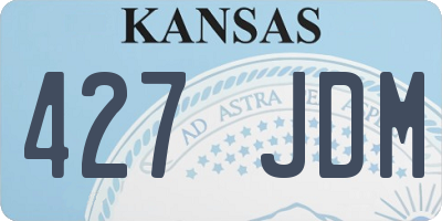 KS license plate 427JDM