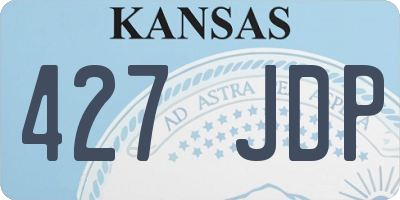 KS license plate 427JDP