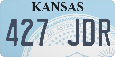 KS license plate 427JDR