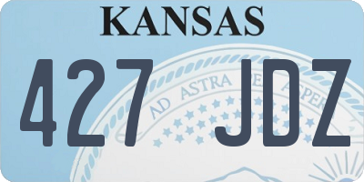 KS license plate 427JDZ