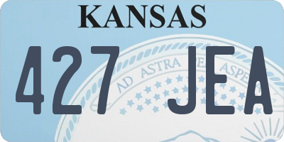 KS license plate 427JEA