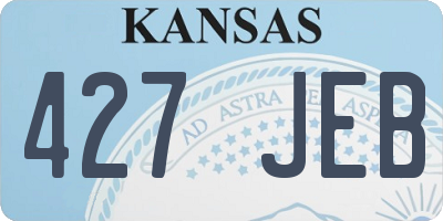 KS license plate 427JEB