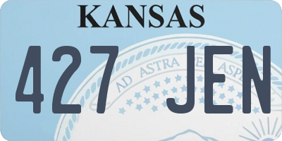 KS license plate 427JEN