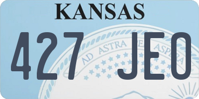 KS license plate 427JEO