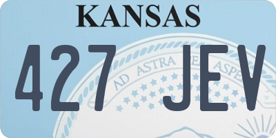 KS license plate 427JEV